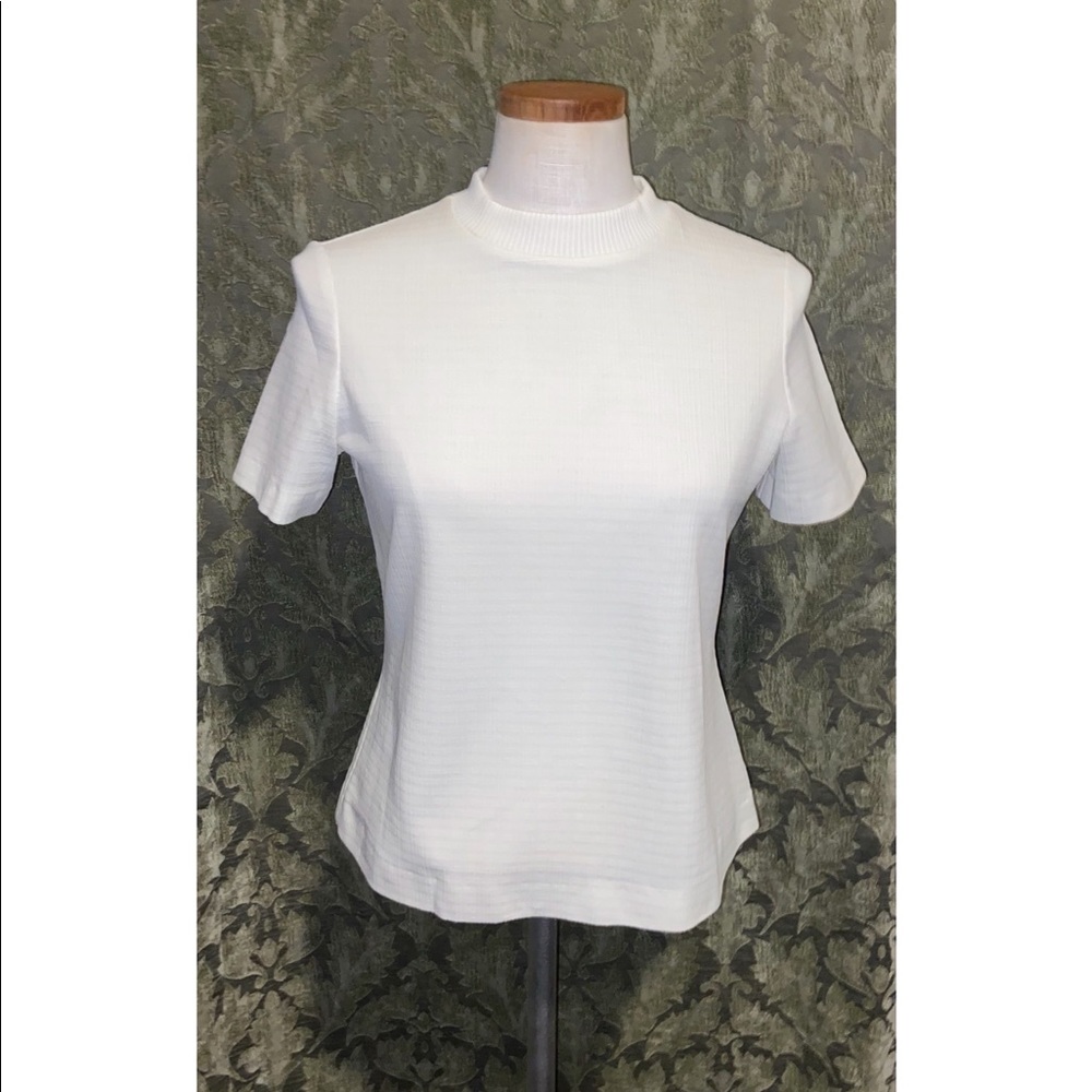 Vintage high neck white shirt